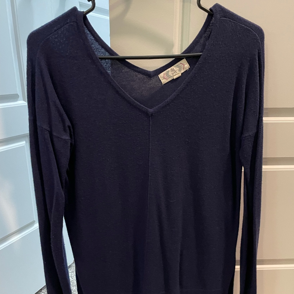 Women’s Navy V Neck Sweater